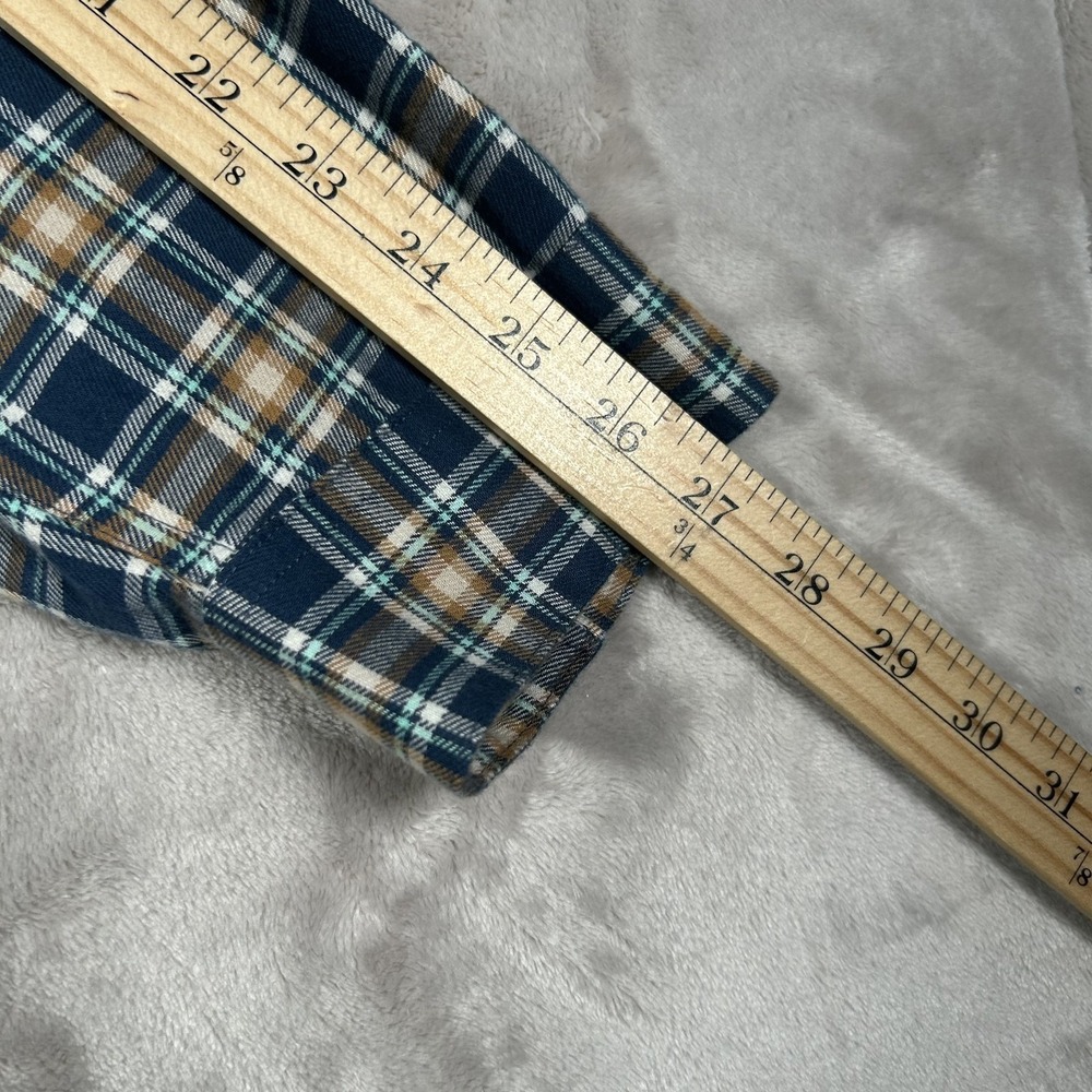 Patagonia Fjord Flannel Shirt Mens L Plaid Brown Blue Long Sleeve Organic 42410 - Picture 16 of 16